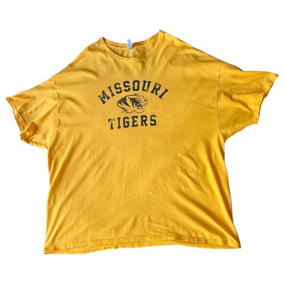 Gildan Missouri Tigers heavy cotton tee 4XL relaxed -‎ Mizzou gold - Picture 3 of 7